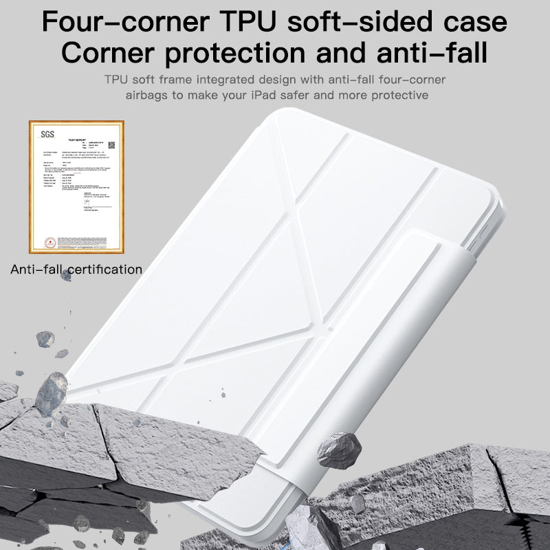 iFacemall Ultra-Light 360° Rotating Slide Rail Protective Case for iPad (7th/8th/9th Generation) 10.2-inch – Horizontal and Vertical Stand, Shockproof