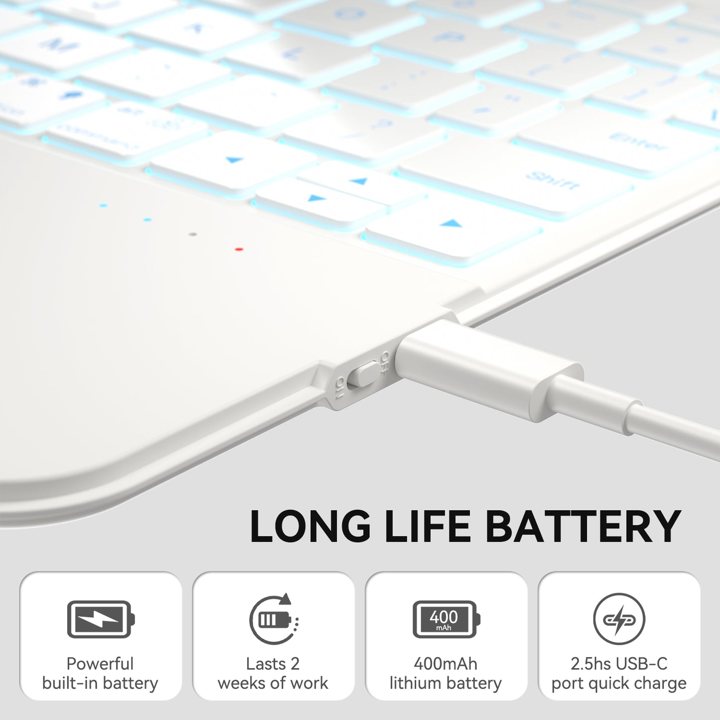 2023 iFacemall Stylish Keyboard Case with Foldable Stand Slide Rails for iPad 9th/8th/7th Gen 10.2inch (2021/2020/2019)