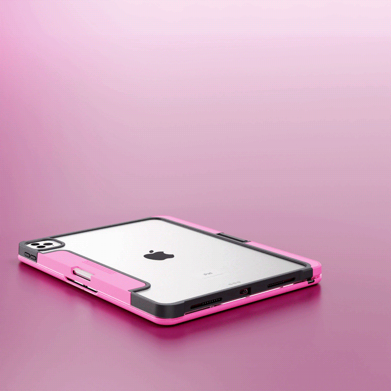 2025 Cyberpunk Y2K Pink Keyboard with transparent case for iPad Pro 12.9inch (2018/2020/2021/2022)