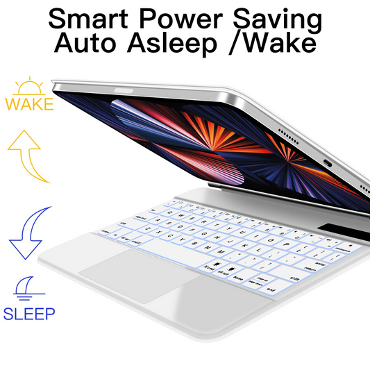 iPad Keyboard Case Compatible with iPad Air 10.9-inch / iPad Pro 11-inch, JIS Japanese Layout, Magic Keyboard with Trackpad, 7-Color Backlight, Magnetic Attachment, Ultra-Slim & Lightweight, Shockproof Protective Cover