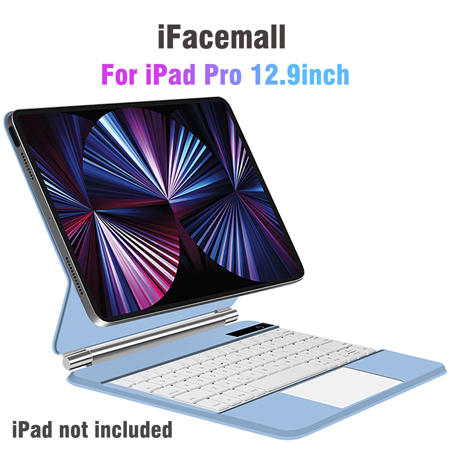 iFacemall Stylish Magic Keyboard Case for iPad Pro 12.9inch (2018/2020/2021/2022)