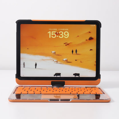 2026 Cyberpunk Y2K Pink Keyboard with transparent case for iPad Pro 12.9inch (2018/2020/2021/2022)