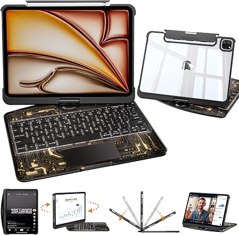 iFacemall 2026 iPad Keyboard Case Compatible with iPad (8.3'/10.2'/10.