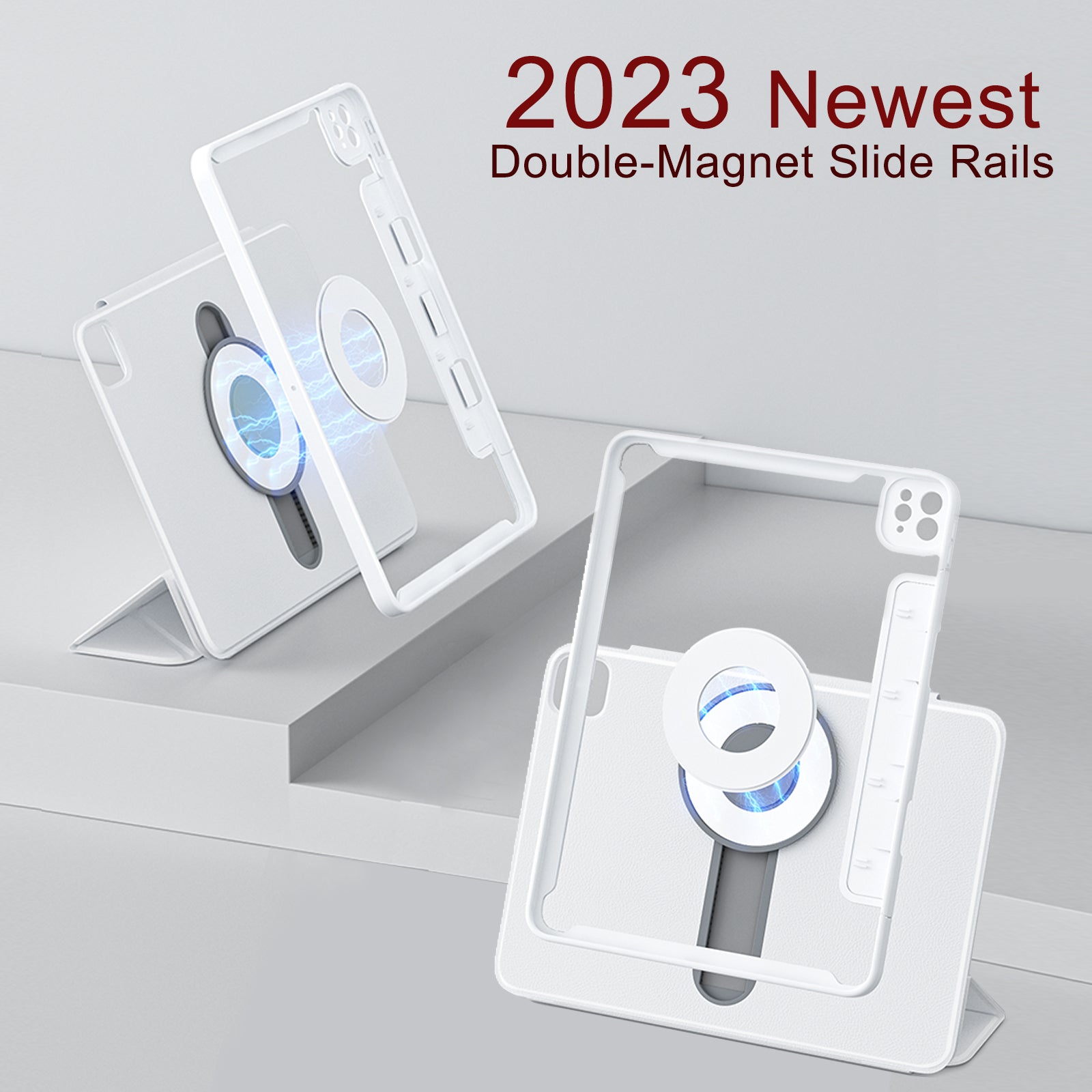 2023 iFacemall Stylish Case with Slide Rails for iPad Pro 11-inch (2018/2020/2021/2022)