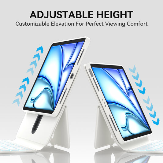 2023 iFacemall Stylish Keyboard Case with Foldable Stand Slide Rails for iPad 9th/8th/7th Gen 10.2inch (2021/2020/2019)