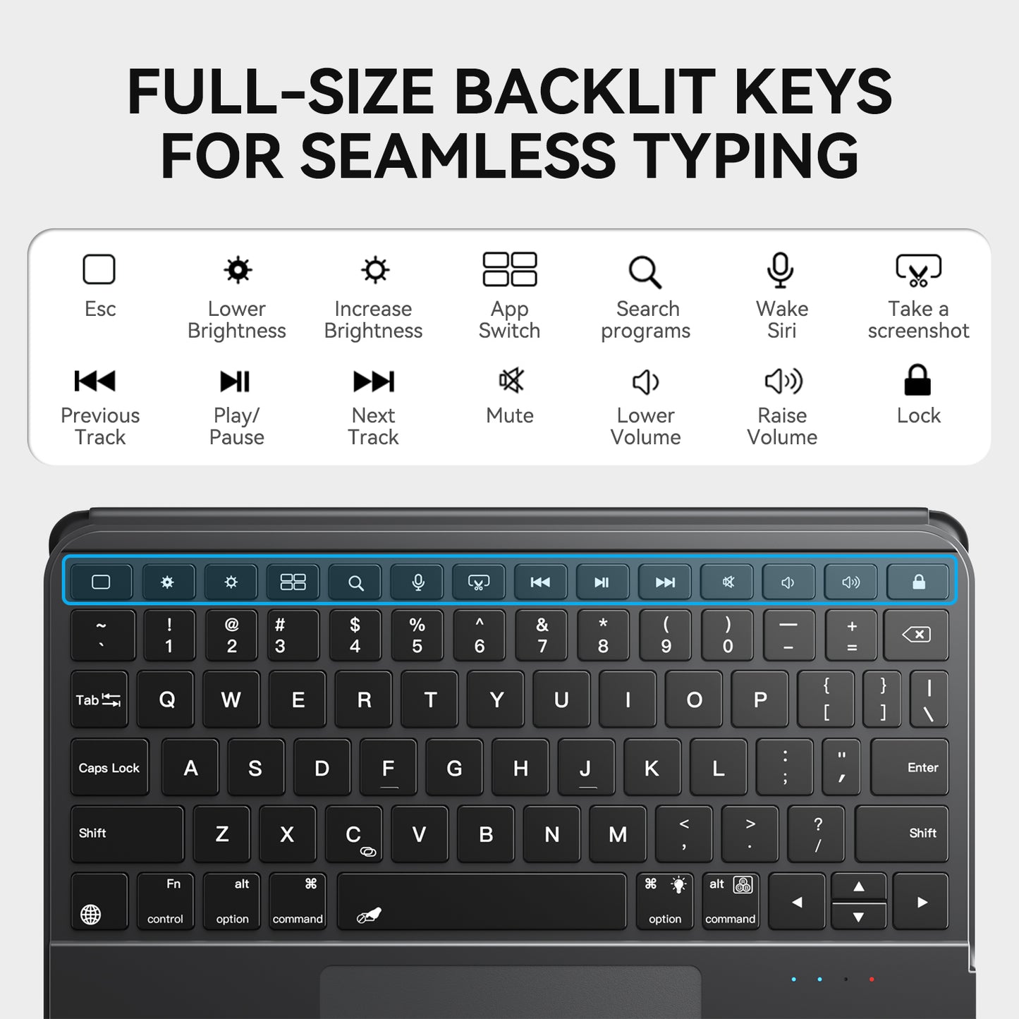 iFacemall black Stylish Keyboard Case with Foldable Stand Slide Rails for iPad 9th/8th/7th Gen 10.2inch (2021/2020/2019)