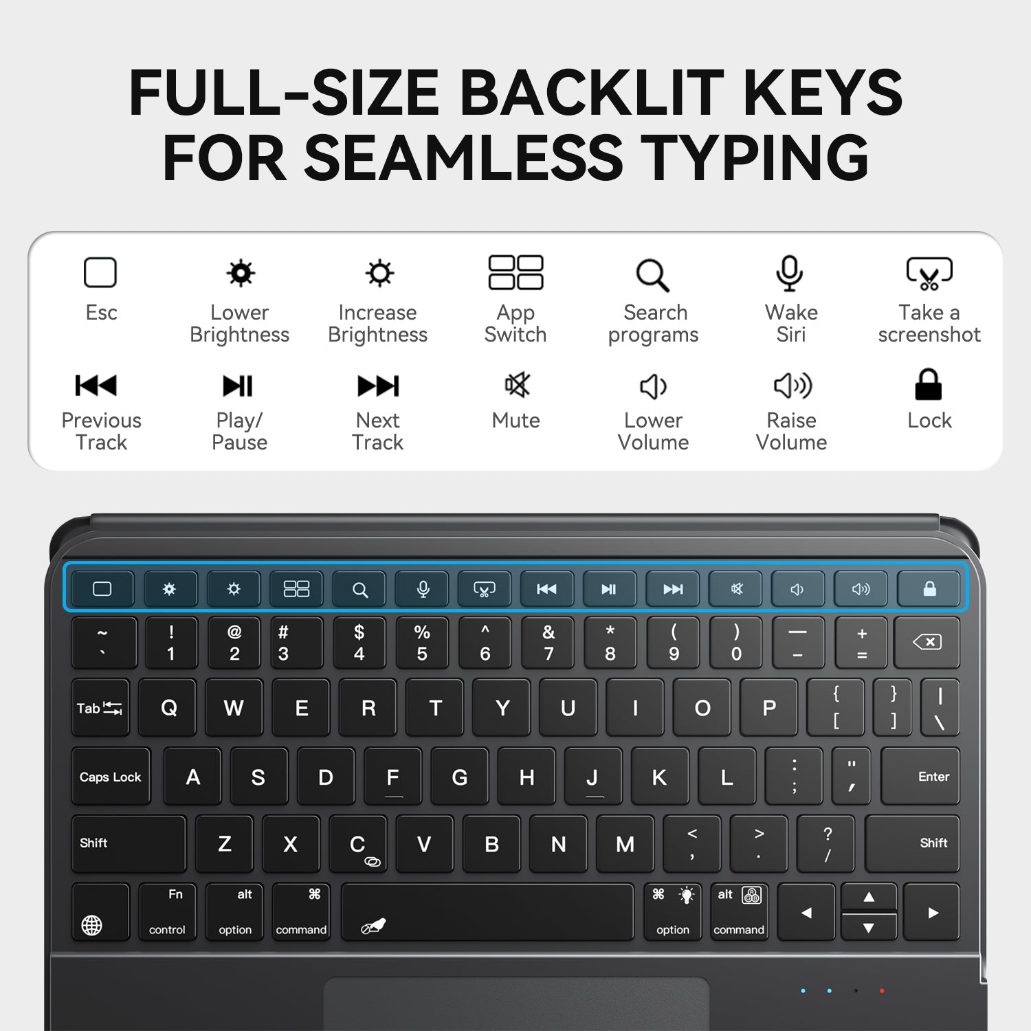 iFacemall black Stylish Keyboard Case with Foldable Stand Slide Rails for iPad 9th/8th/7th Gen 10.2inch (2021/2020/2019)