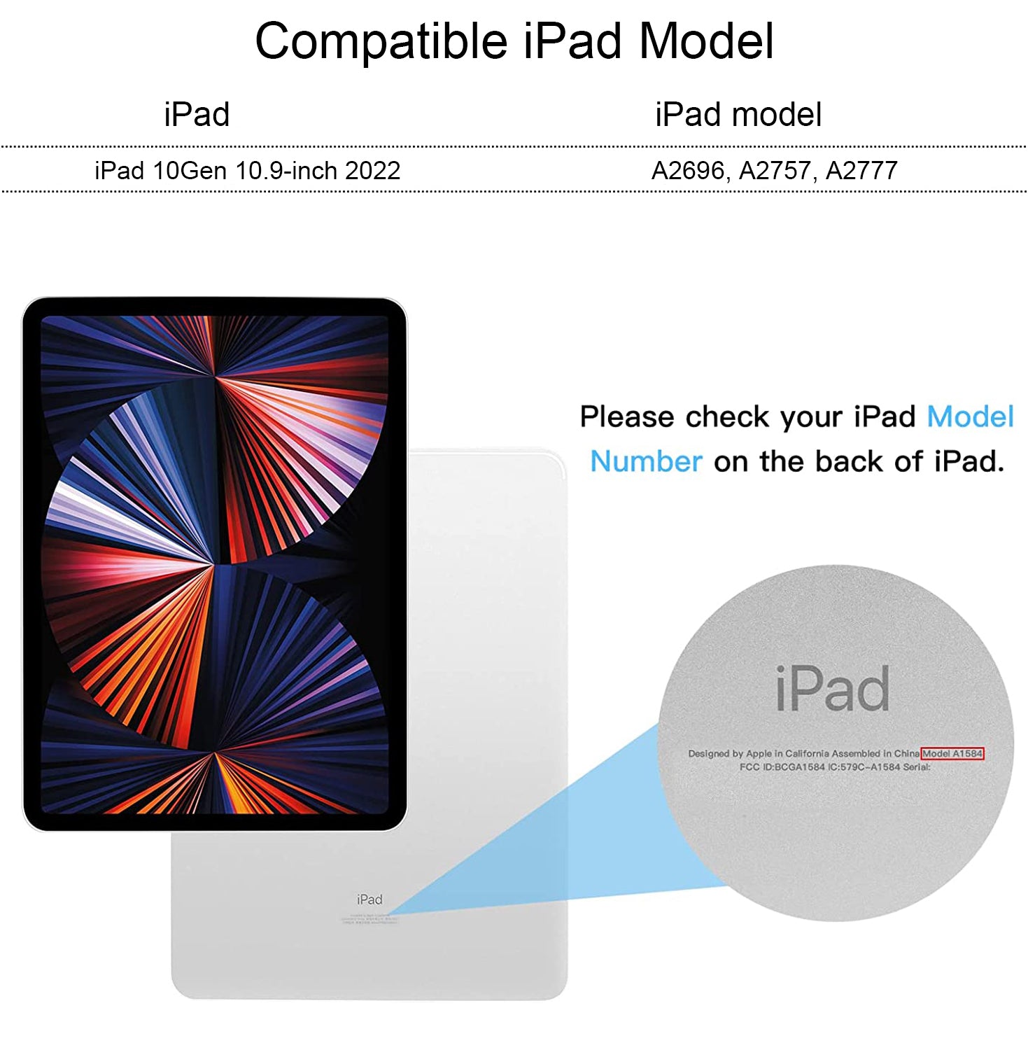[Newest] 2023 iFacemall Stylish Keyboard Case with Foldable Stand Slide Rails for iPad 10th Generation 10.9inch (2022)