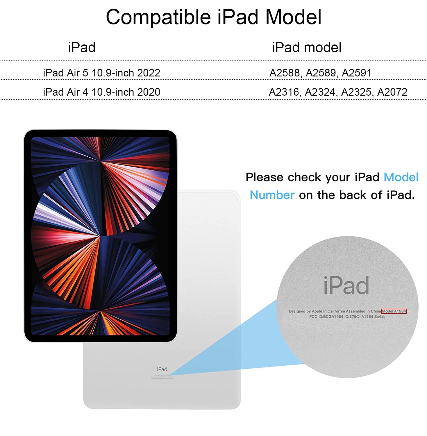 [Newest] 2023 iFacemall Stylish Keyboard Case with Foldable Stand Slide Rails for iPad Air4-2020 / Air5-2022 10.9inch