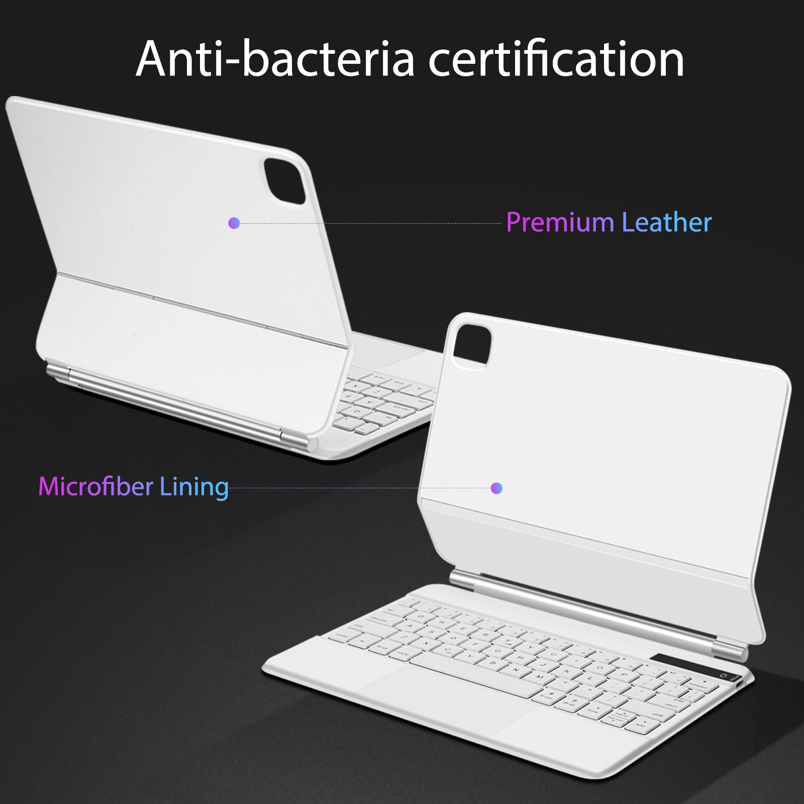 iFacemall Stylish Magic Keyboard Case for iPad Pro 12.9inch (2018/2020/2021/2022)