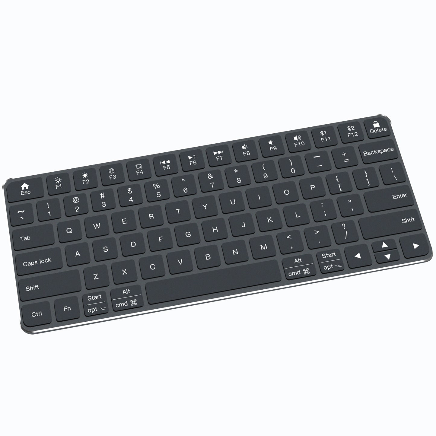 iFacemall Multi-Device Bluetooth Keyboard – Wireless Rechargeable Keyboard for Computer, Tablet & Smartphone