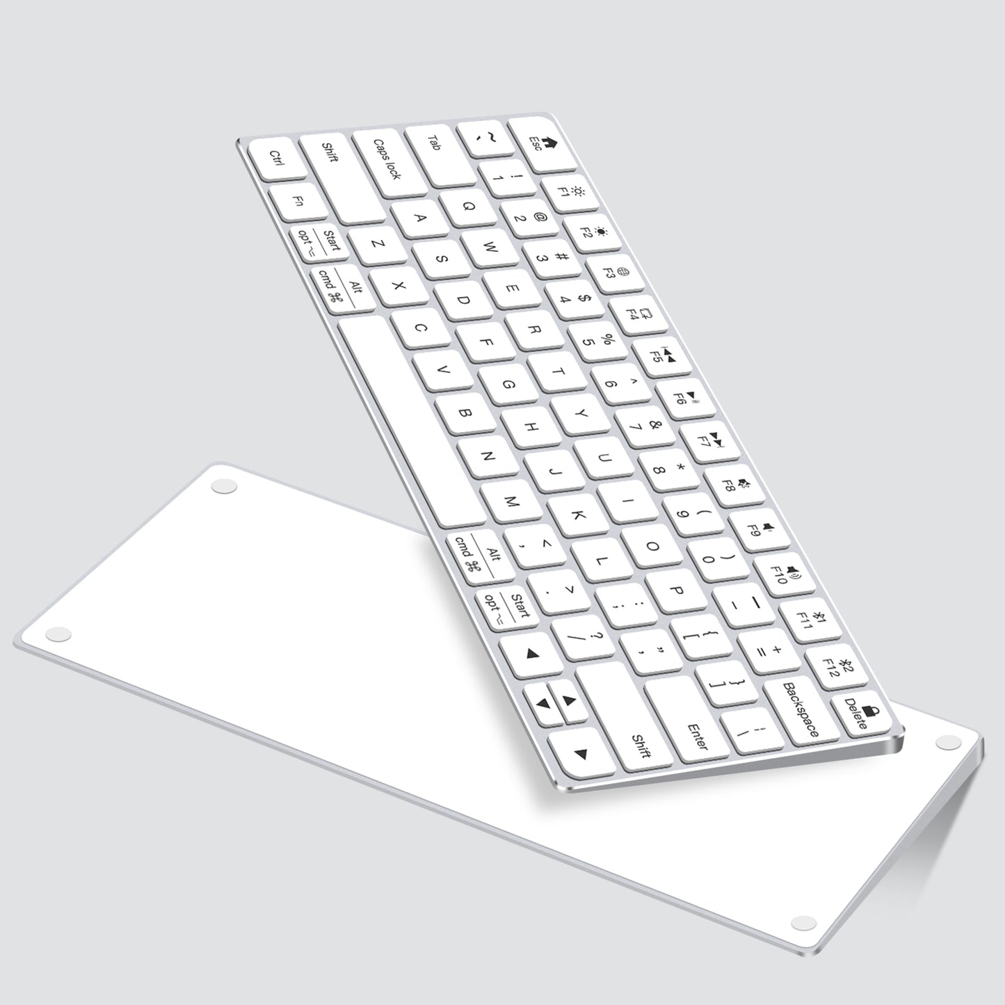 iFacemall Multi-Device Bluetooth Keyboard – Wireless Rechargeable Keyboard for Computer, Tablet & Smartphone